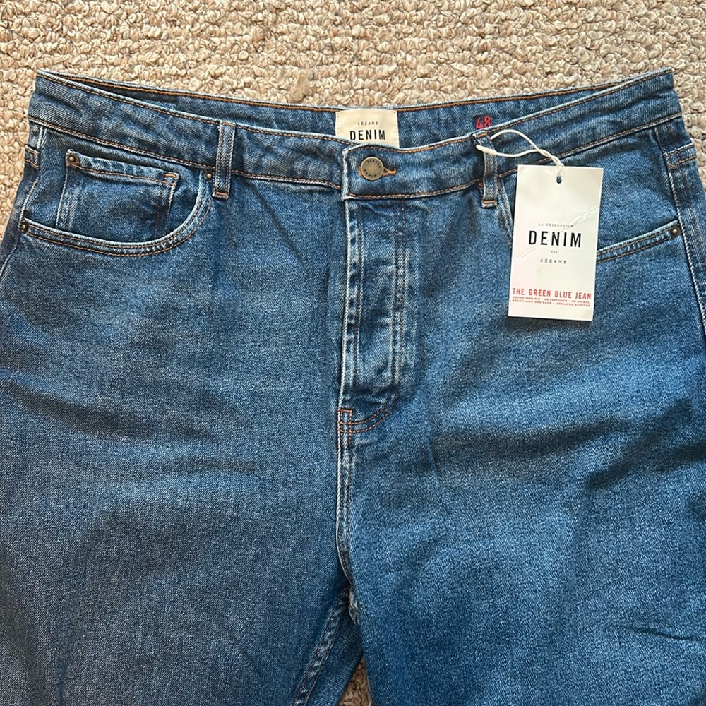 Sezane Brut sexy jeans denim blue size 48